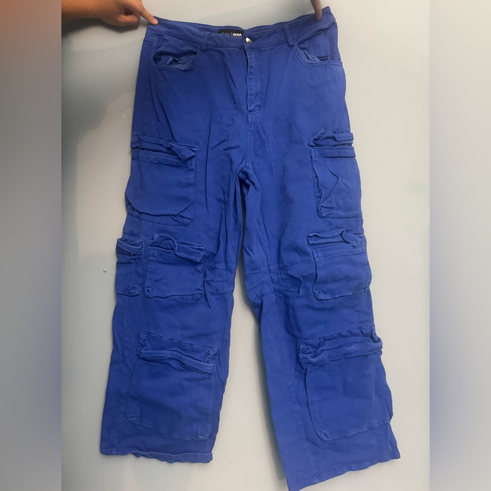 Fashion Nova Royal Blue Cargo Pants